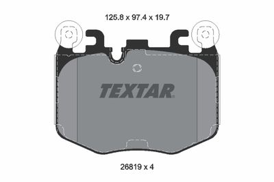 Brake Pad Set, disc brake TEXTAR 2681901