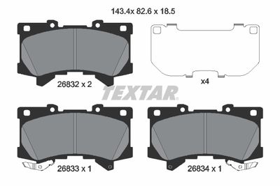 Brake Pad Set, disc brake TEXTAR 2683201