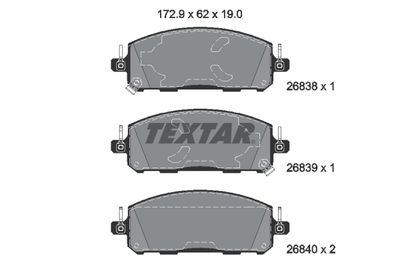 Brake Pad Set, disc brake TEXTAR 2683801