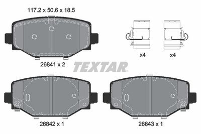 Brake Pad Set, disc brake TEXTAR 2684101