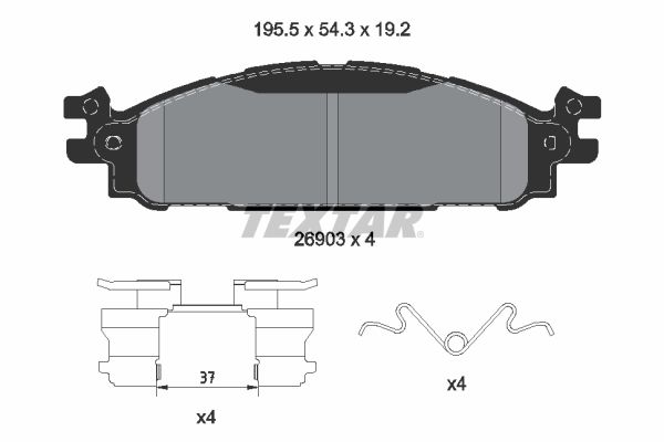 TEXTAR 2690301 Brake Pad Set, disc brake