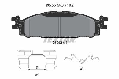 Brake Pad Set, disc brake TEXTAR 2690301