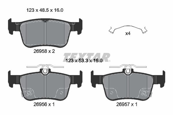 TEXTAR 2695801 Brake Pad Set, disc brake