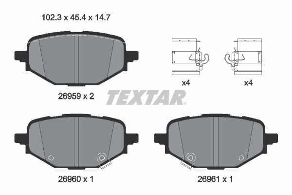 TEXTAR 2695901 Brake Pad Set, disc brake