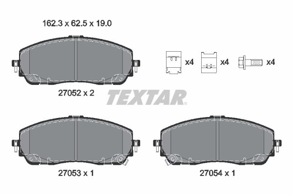 TEXTAR 2705201 Brake Pad Set, disc brake
