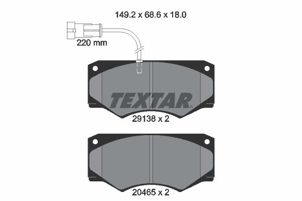 TEXTAR 2913801 Brake Pad Set, disc brake