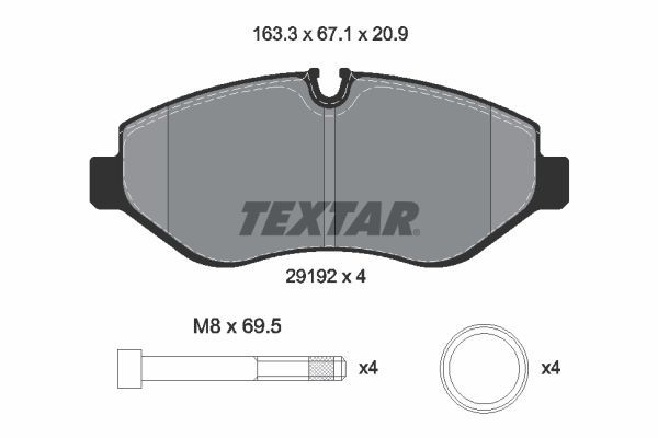 TEXTAR 2919209 Brake Pad Set, disc brake