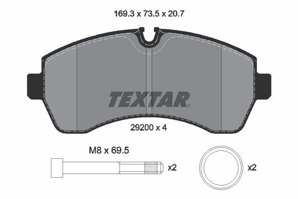 TEXTAR 2920006 Brake Pad Set, disc brake