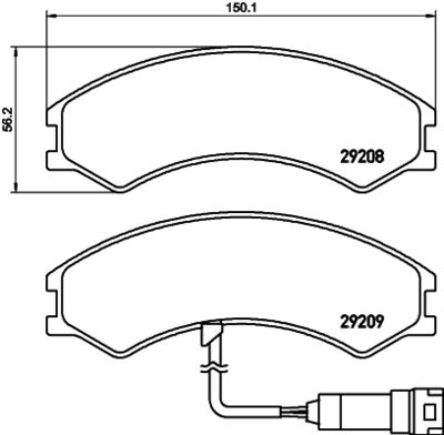 Brake Pad Set, disc brake TEXTAR 2920801