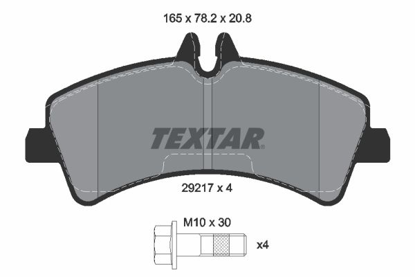 TEXTAR 2921702 Brake Pad Set, disc brake