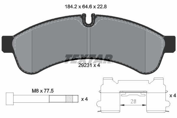 TEXTAR 2923101 Brake Pad Set, disc brake