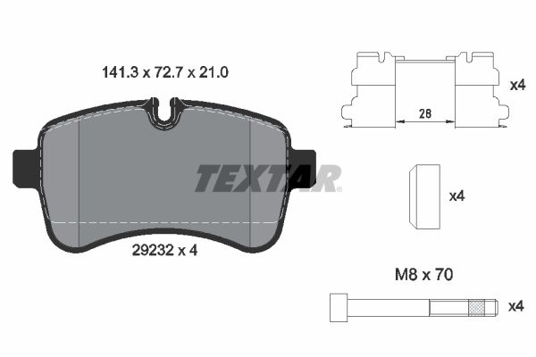TEXTAR 2923201 Brake Pad Set, disc brake
