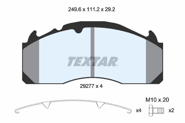 TEXTAR 2927705 Brake Pad Set, disc brake