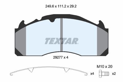 Brake Pad Set, disc brake TEXTAR 2927705