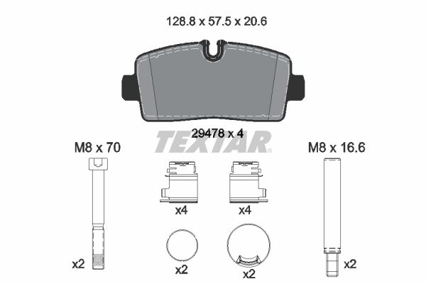 TEXTAR 2947801 Brake Pad Set, disc brake