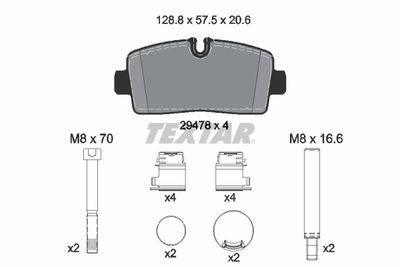 Brake Pad Set, disc brake TEXTAR 2947801