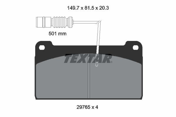 TEXTAR 2976502 Brake Pad Set, disc brake