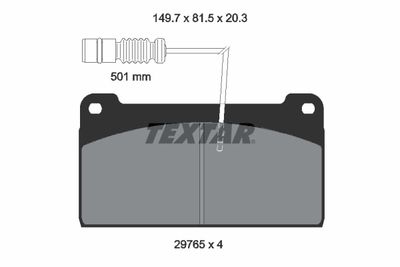 Brake Pad Set, disc brake TEXTAR 2976502