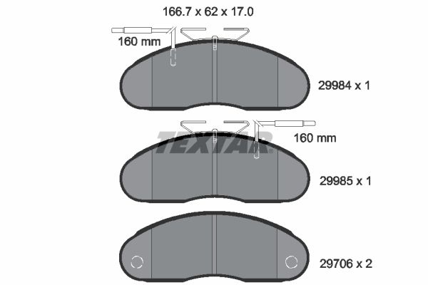 TEXTAR 2998401 Brake Pad Set, disc brake