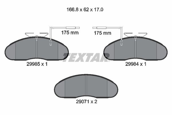 TEXTAR 2998501 Brake Pad Set, disc brake