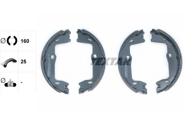 TEXTAR 91018400 Brake Shoe Set, parking brake