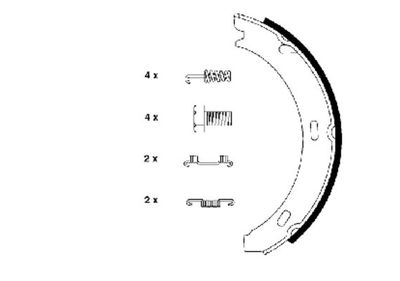 Brake Shoe Set, parking brake TEXTAR 91032800