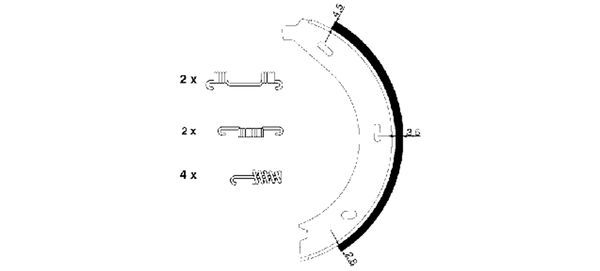 TEXTAR 91054600 Brake Shoe Set, parking brake