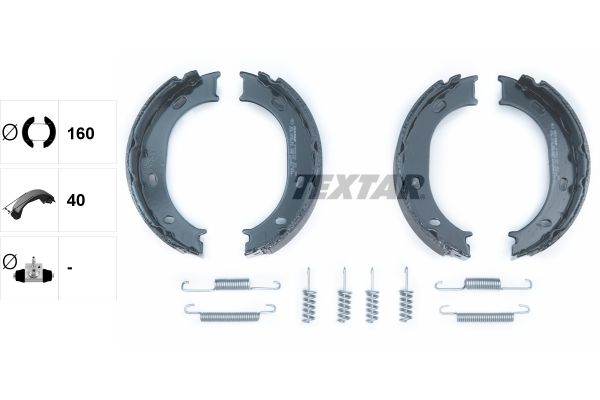 TEXTAR 91055100 Brake Shoe Set, parking brake