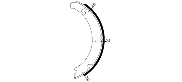 TEXTAR 91057100 Brake Shoe Set, parking brake