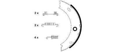 Brake Shoe Set, parking brake TEXTAR 91057900