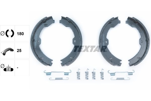 TEXTAR 91058800 Brake Shoe Set, parking brake