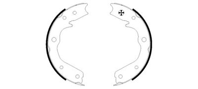 Brake Shoe Set, parking brake TEXTAR 91059200