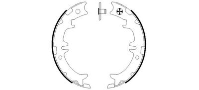 Brake Shoe Set, parking brake TEXTAR 91060500