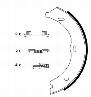 Brake Shoe Set, parking brake TEXTAR 91061900