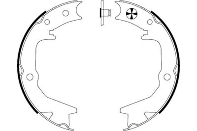 Brake Shoe Set, parking brake TEXTAR 91062900