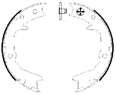 Brake Shoe Set, parking brake TEXTAR 91063000