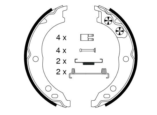TEXTAR 91064800 Brake Shoe Set, parking brake
