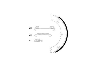 Brake Shoe Set, parking brake TEXTAR 91066800