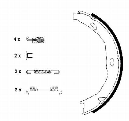 TEXTAR 91066900 Brake Shoe Set, parking brake