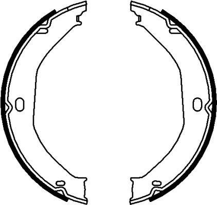 TEXTAR 91071700 Brake Shoe Set, parking brake