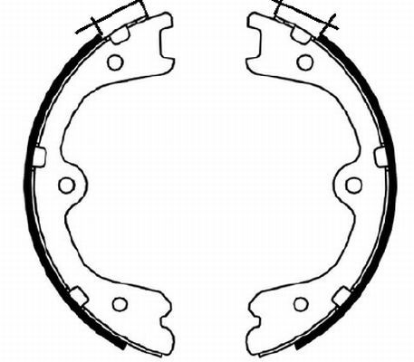 TEXTAR 91073100 Brake Shoe Set, parking brake