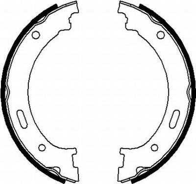 Brake Shoe Set, parking brake TEXTAR 91073300
