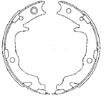 TEXTAR 91073400 Brake Shoe Set, parking brake