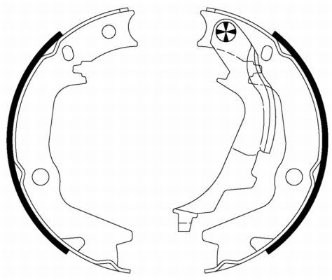 TEXTAR 91075400 Brake Shoe Set, parking brake