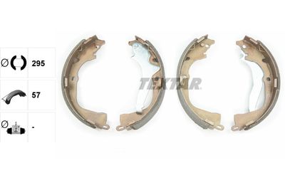 Brake Shoe Set TEXTAR 91078700