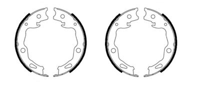 Brake Shoe Set, parking brake TEXTAR 91086000