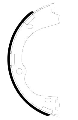 Brake Shoe Set, parking brake TEXTAR 91086300