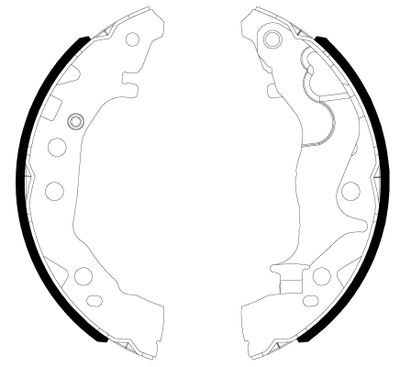 Brake Shoe Set TEXTAR 91086800