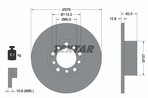 TEXTAR 92009500 Brake Disc