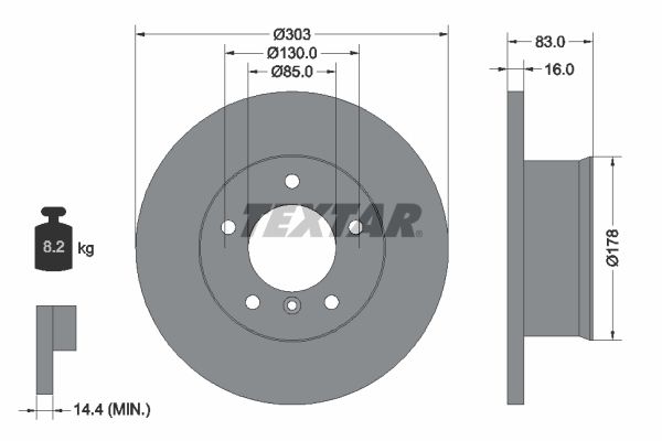 TEXTAR 92020300 Brake Disc